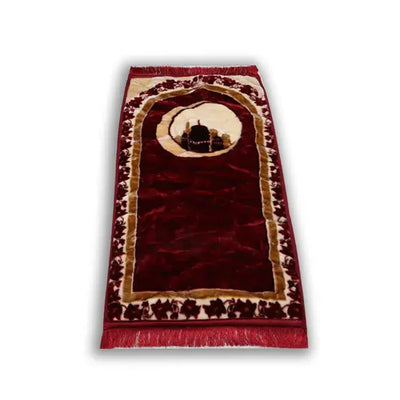 AL MADINA Kids Prayer Mat-Burgundy