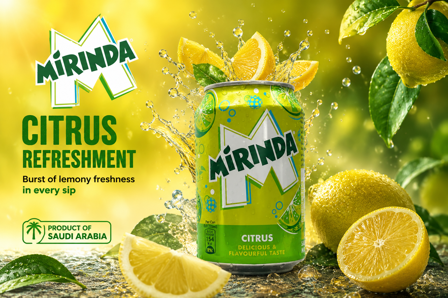 Mirinda Citrus Soft Drinks Can 320ml (Saudi Arabia)